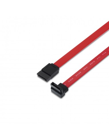 CABLE AISENS SATA III DATOS 6G DATOS ACODADO ROJO 0.5M