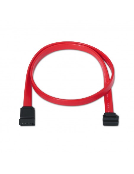 CABLE AISENS SATA III DATOS 6G DATOS ACODADO ROJO 0.5M