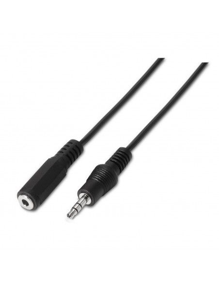 CABLE AISENS AUDIO ESTEREO JACK 3.5 M-JACK 3.5 H NEGRO 3.0M