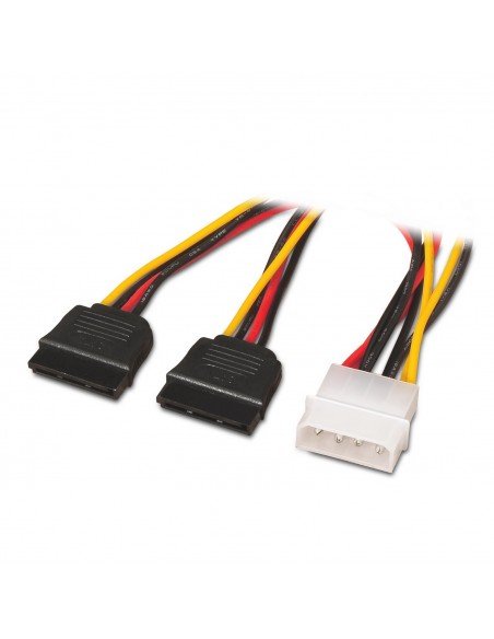 CABLE AISENS SATA ALIMENTACION MOLEX 4PIN M-2XSATA H 20CM