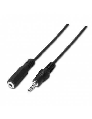 CABLE AUDIO AISENS ESTEREO JACK 3.5 M-JACK 3.5 H NEGRO 1.5M