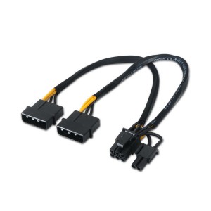 CABLE AISENS TARJETA GRA?FICA 2XMOLEX 4PIN M-PCI-E(MOLEX 6+2PIN) M 20CM
