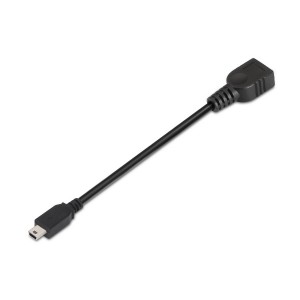 CABLE AISENS USB 2.0 OTG TIPO MINI B M-A H NEGRO 15CM