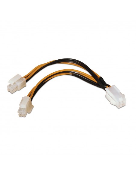 CABLE ALIMENTACION AISENS 4PIN H-4+4PIN M 15CM