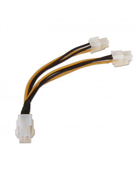 CABLE ALIMENTACION AISENS 4PIN H-4+4PIN M 15CM