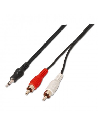 CABLE AUDIO AISENS ESTEREO JACK 3.5 M-2XRCA M NEGRO 1.5M