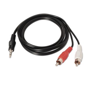 CABLE AISENS AUDIO ESTEREO JACK 3.5 M-2XRCA M NEGRO 3.0M 2