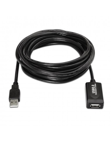 CABLE AISENS USB 2.0 PROLONGADOR AMPLIFICADOR A M-A H 10M NEGRO