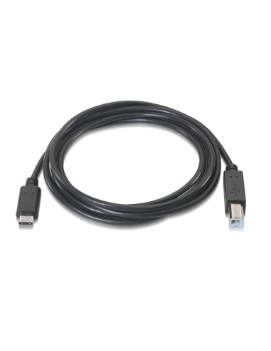 CABLE AISENS USB 2.0 IMPRESORA 3A TIPO USB-C M-B M NEGRO 1.0M