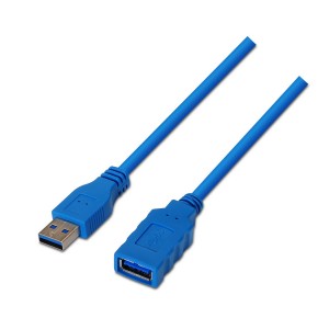 CABLE AISENS USB 3.0 TIPO A M-A H AZUL 1.0M