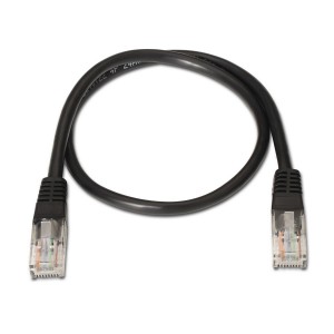 CABLE RED AISENS LATIGUILLO RJ45 CAT.5E UTP AWG24 NEGRO 0.5M
