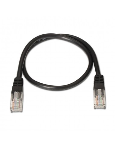 CABLE RED AISENS LATIGUILLO RJ45 CAT.5E UTP AWG24 NEGRO 0.5M