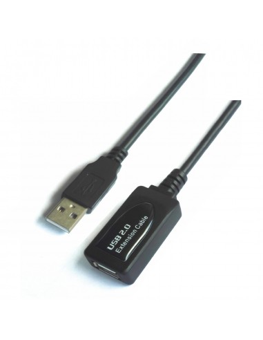 CABLE AISENS USB 2.0 PROLONGADOR AMPLIFICADOR A M-A H 5.0M NEGRO