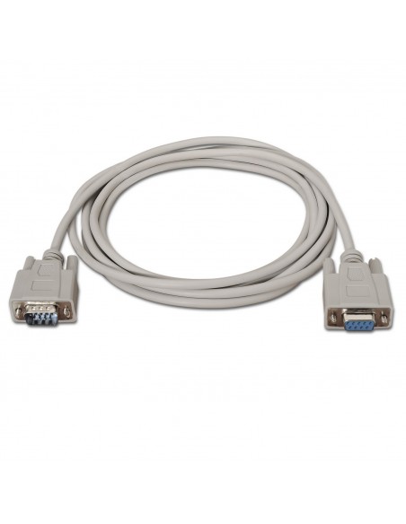 CABLE AISENS SERIE RS232 DB9 M-DB9 H BEIGE 1.8M
