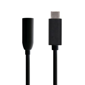 CONVERSOR AISENS USB-C A AUDIO USB-C M-JACK 3.5 H NEGRO 15CM 2