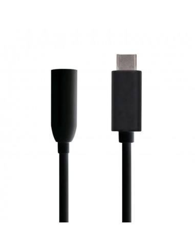 CONVERSOR AISENS USB-C A AUDIO USB-C M-JACK 3.5 H NEGRO 15CM