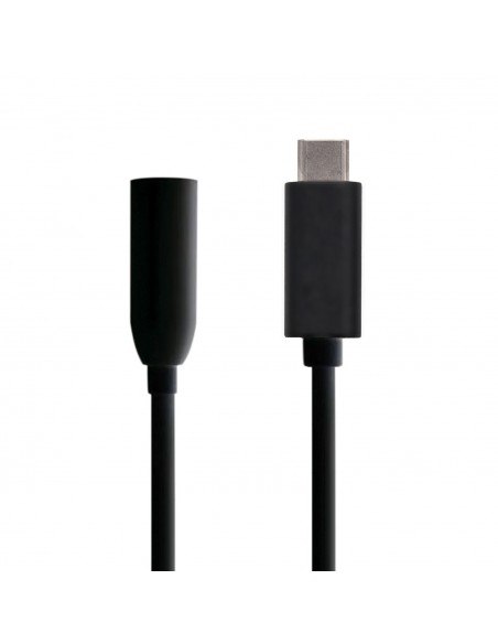 CONVERSOR AISENS USB-C A AUDIO USB-C M-JACK 3.5 H NEGRO 15CM
