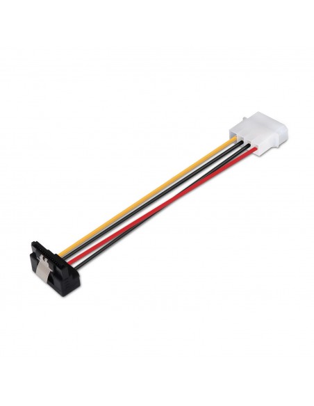 CABLE AISENS SATA ALIM ACODADO ANCLAJES MOLEX 4PIN M-SATA H 16CM