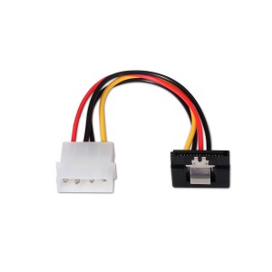 CABLE AISENS SATA ALIM ACODADO ANCLAJES MOLEX 4PIN M-SATA H 16CM 2