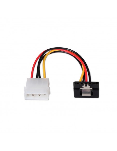CABLE AISENS SATA ALIM ACODADO ANCLAJES MOLEX 4PIN M-SATA H 16CM