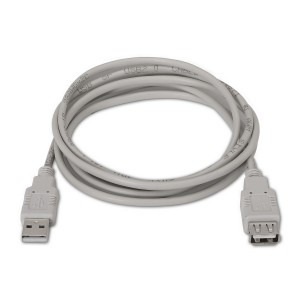 CABLE AISENS USB 2.0 TIPO A M-A H BEIGE 1.0M 2