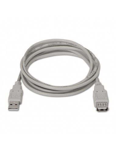 CABLE AISENS USB 2.0 TIPO A M-A H BEIGE 1.0M