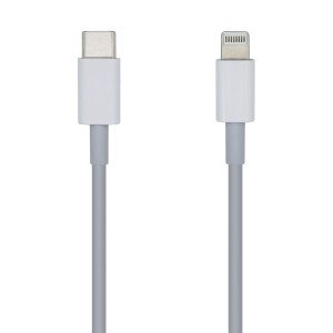 CABLE AISENS USB 2.0 LIGHTNING M-USB-C M PD BLANCO 20CM