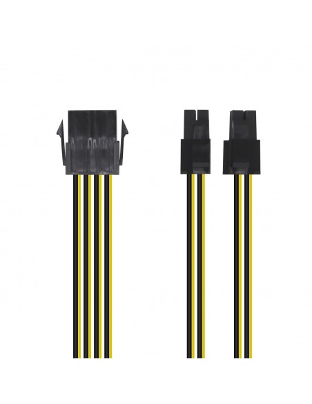 CABLE ALIMENTACION AISENS 8PIN H-4+4PIN M 30CM