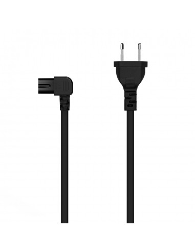 CABLE ALIMENTACION AISENS ACODADO FORMA 8 CEE7 16 M-C7 H 1,8mts