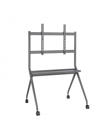 SOPORTE SUELO AISENS RUEDAS BANDEJA DVD PANTALLA 120KG 50-86