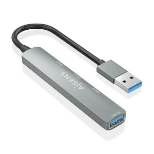 HUB AISENS USB 3.0 ALUMINIO 1XUSB3.0 A H 3XUSB2.0 A H GRIS 10CM 2