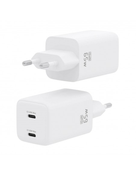 CARGADOR AISENS GAN 65W 2XUSB-C PD3.0 QC4.0 BLANCO
