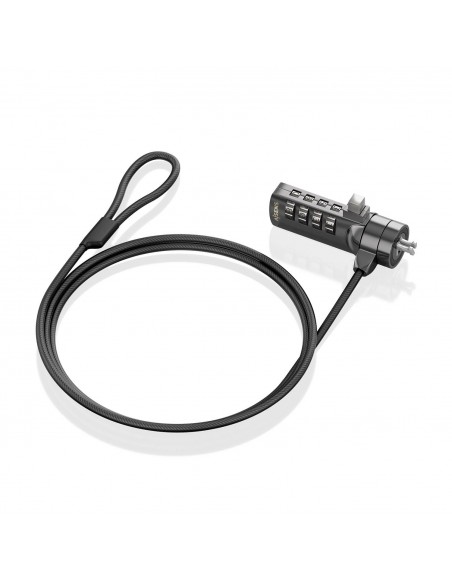 CABLE SEGURIDAD AISENS CERRADURA COMBINACION KENSINGTON 1.5M NEGRO