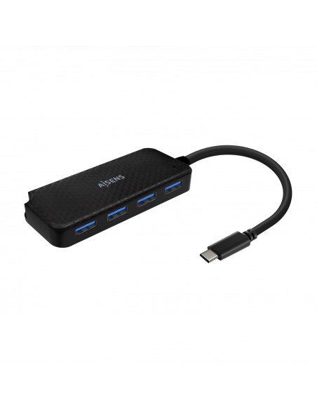 HUB AISENS USB 3.1 USB-C USB-C M-4XTIPO A H NEGRO 15CM