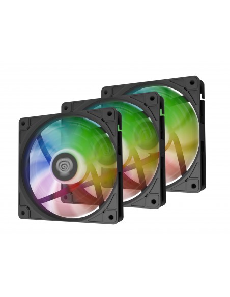 VENTILADOR GENESIS OXAL 120 ARGB NEGRO PACK 3 UDS