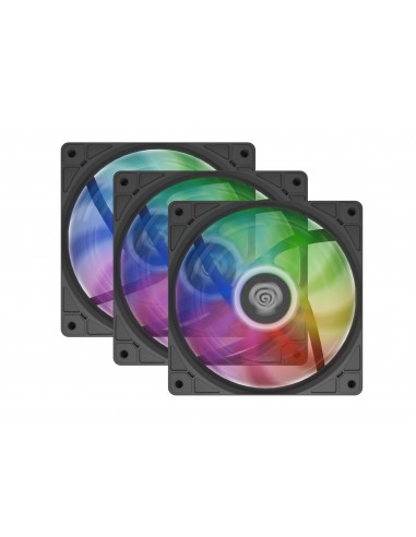 VENTILADOR GENESIS OXAL 120 ARGB NEGRO PACK 3 UDS