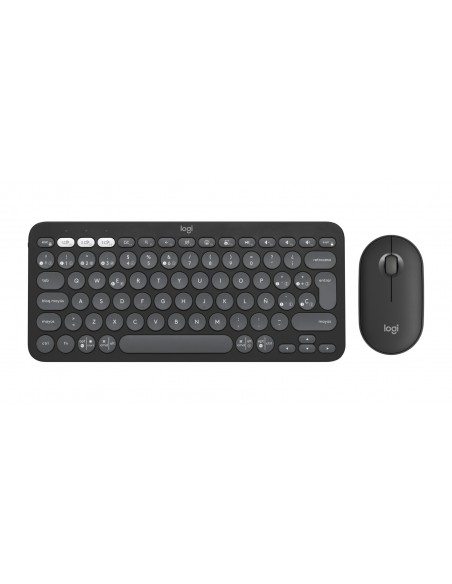 COMBO TECLADO RATON LOGITECH QWERTY INALAMBRICO GRAFITO