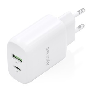 CARGADOR AISENS GAN 30W, 1XUSB-C PD3.0 QC4.0, 1XUSB-A QC3.0, BLANCO 2