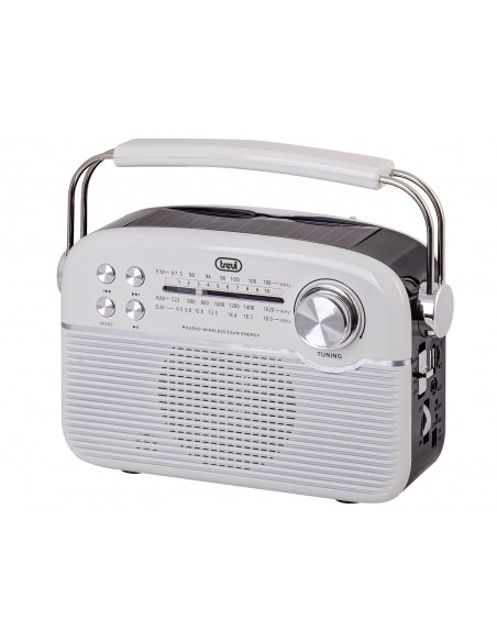 RADIO TREVI RA 7F50 BT PORTABLE RADIO CARGA SOLAR+AW+SD TIF. WHITE