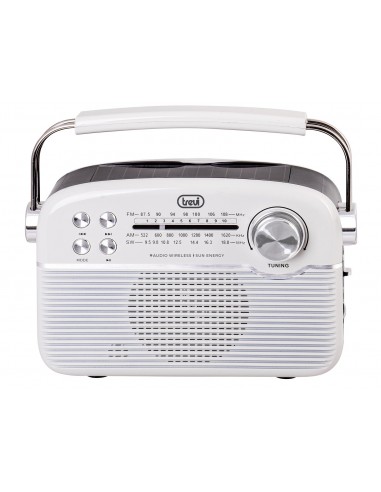 RADIO TREVI RA 7F50 BT PORTABLE RADIO CARGA SOLAR+AW+SD TIF. WHITE