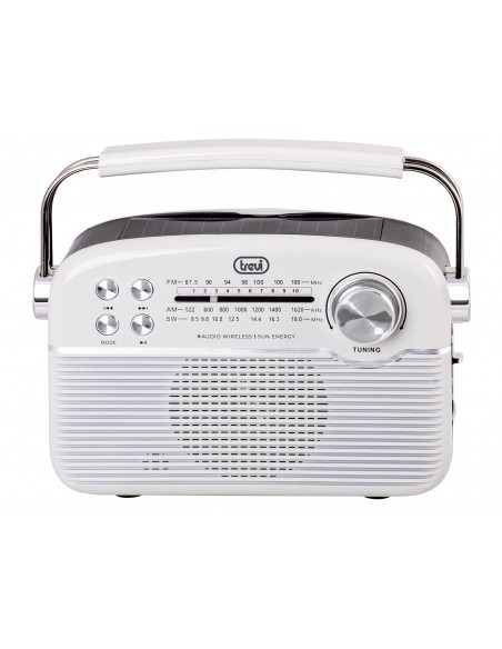 RADIO TREVI RA 7F50 BT PORTABLE RADIO CARGA SOLAR+AW+SD TIF. WHITE