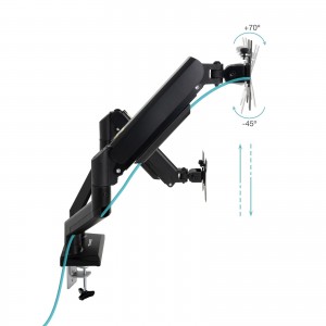 SOPORTE MESA PANTALLA GIRATORIA INCLINABLE 2 BRAZOS 13-34'' NEGRO 2