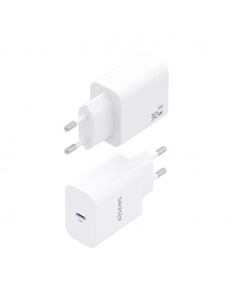 CARGADOR AISENS GAN 30W 1XUSB-C PD3.0 BLANCO