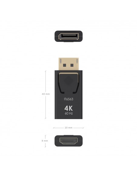 CONVERSOR AISENS DISPLAYPORT A HDMI 4K@60HZ DP M-HDMI H NEGRO