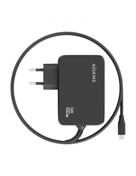 CARGADOR AISENS GAN 100W PD3.0 1XUSB-C 1.8M NEGRO