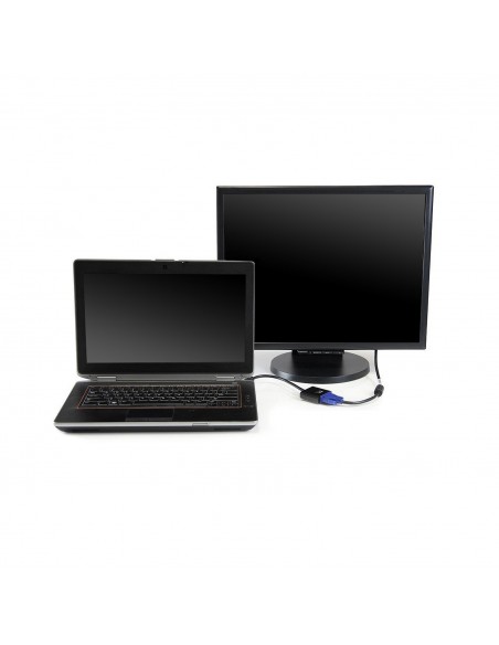 CABLE CONVERTIDOR EWENT HDMI MACHO - VGA HEMBRA CON AUDIO 0,15 METROS