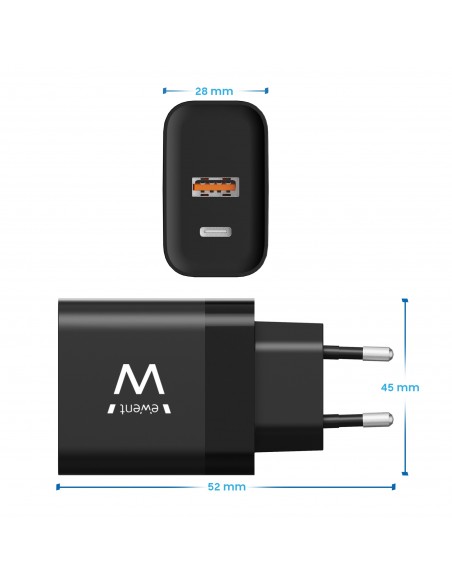 CARGADOR MOVIL EWENT RAPIDO USB-C A 45W