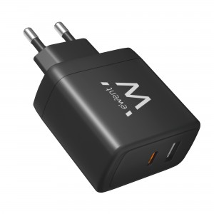 CARGADOR MOVIL RAPIDO EWENT 2PUERTOS (USB-C A) 65W