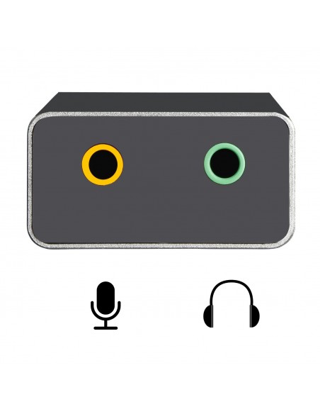 CABLE ADAPTADOR AUDIO EWENT USB C A 2 JACK 3,5 mm AURICULAR Y MICRO