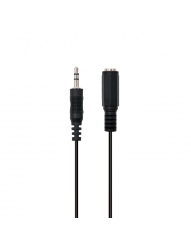 CABLE AUDIO ESTEREO EWENT JACK 3,5mm MACHO A 3,5mm HEMBRA 2m